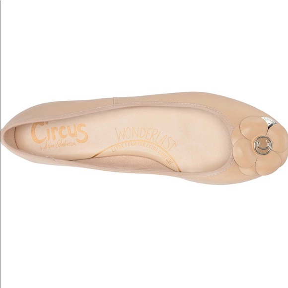 Sam Edelman Nude tan ballerina flats flower detail - Picture 6 of 7